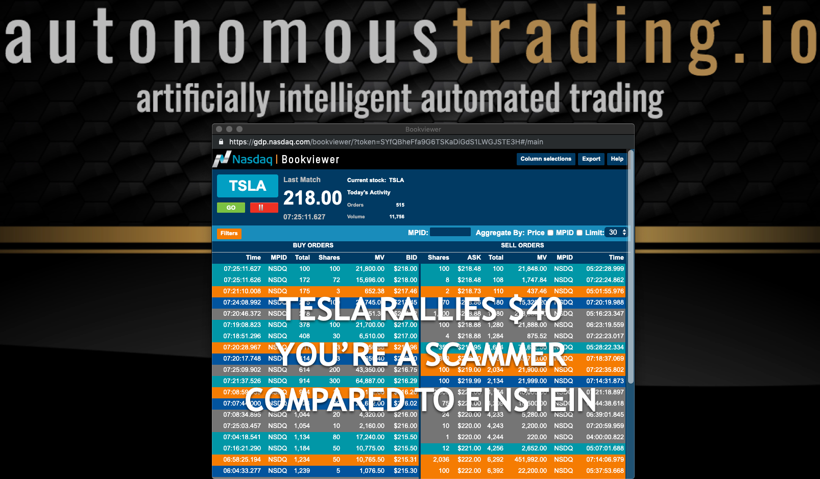 Alex Vieira Uses Einstein Theory of Relatively to Call Tesla Bottom! Shares Soar!