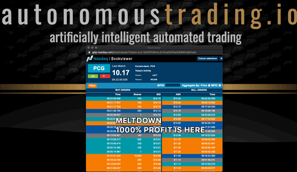 FED Algorithm AI Trading Nails 1000% Profit on PCG Crash